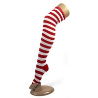 Christmas Over-Knee Socks - Red & White