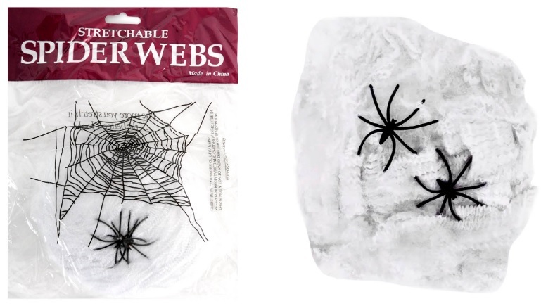White Spider Webbing 20gram With Spiders Costume White Spider Webbing 20gram With Spiders Costume