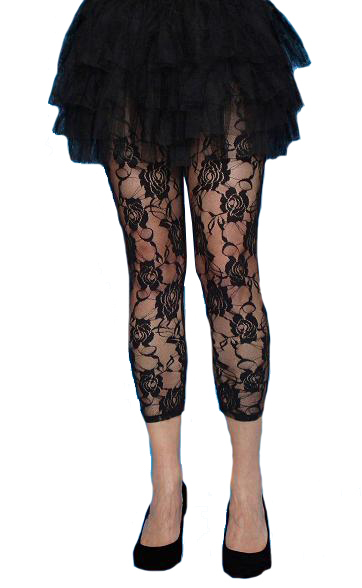 Footless Tights - Black Lace | Fancy 