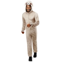 ONLINE ONLY:  Sloth Furry Onesie Adult Costume