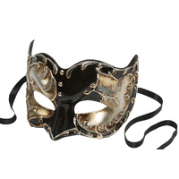 Venetian Zane Silver Deluxe Italian Masquerade Eye Mask