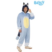 ONLINE ONLY:  Bluey Bandit Adult Onesie Costume