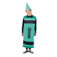 ONLINE ONLY:  Green Crayon Adult Costume - One Size