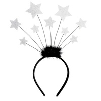 Silver Glitter Starburst Headband