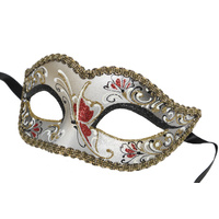 Bianca Red Deluxe Italian Masquerade Eye Mask