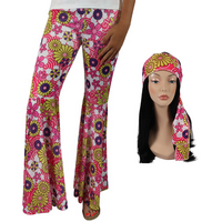 Pink Hippie Bellbottoms with Headband - One Size