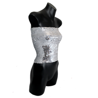 Silver Sequin Boob Tube