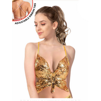 Gold Sequin Butterfly Top