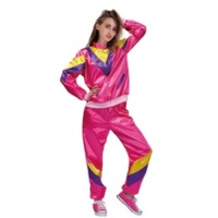 1980s Neon Pink Track Suit Adult Costume