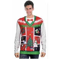 Ugly Christmas Sweater Top - Red