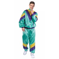 1980s Aqua Blue Track Suit Adult Costume