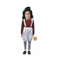 Oompa Loompa Inspired Kid's Costume & Wig