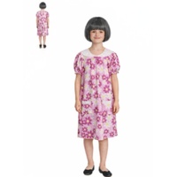 Old Lady Pink Floral Moo- Moo Kid's Costume