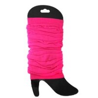Leg Warmers - Neon Pink Lightweight Knit