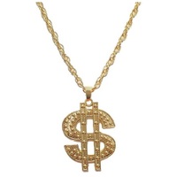 Metallic Gold Dollar Sign Necklace