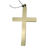 Large Gold Cross Monk's Necklace
