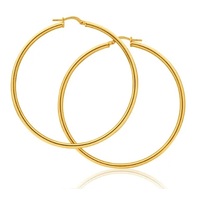 Disco Gold Hoop Earrings - Pierced