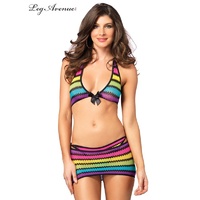 Rainbow Zig-Zag Bikini - 3 PC Set