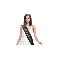 Birthday Sash - Black & Gold