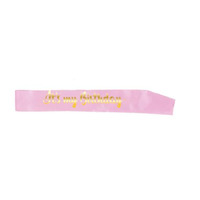 Birthday Sash - Pink & Gold