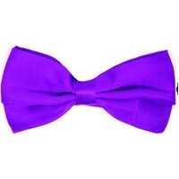 Purple Satin Bow Tie