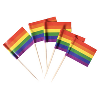Rainbow Mardi Gras Toothpicks - 50 Pk
