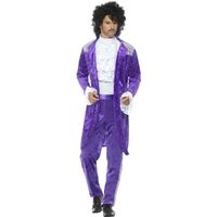 1980s Purple Musician Mens Costume