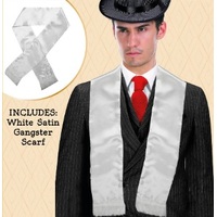1920s White Gangster Scarf