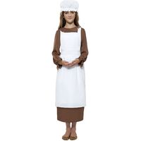 Girls Mop Cap & Apron Set - One Size