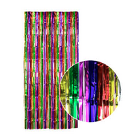 Metallic Shimmer Curtain - Rainbow
