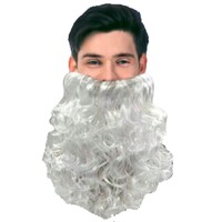 Deluxe Curly White Santa Beard