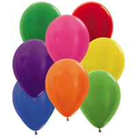 Sempertex 30cm Metallic Asstd Latex Balloons - 25 Pk
