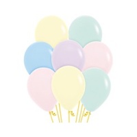 Sempertex 30cm Pastel Matte Asst Latex Balloons - 25 Pk