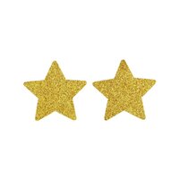 Nipple Pasties - Gold Glitter Stars