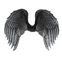 Black Fallen Angel Wings - 61 x 45cm