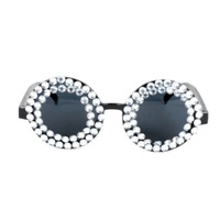 Disco Silver Rhinestone Glasses