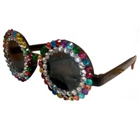 Disco Rainbow Rhinestone Glasses