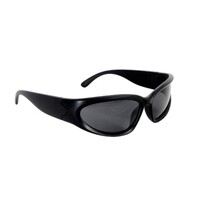 Sci-Fi Black Wrap Glasses - Matrix Style