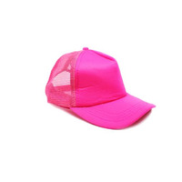 80s Fluro Cap - Neon Pink