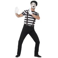 French Gentleman Mime Artist Adult Costume 