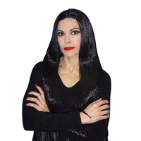 Morticia Long Black Wig