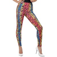 80s Neon Leopard Print Leggings