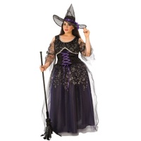 Midnight Witch Curvy Womens Costume