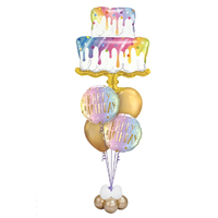 Rainbow Drip Cake Birthday Premium