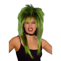 Green Spikey Vamp Wig