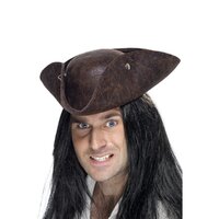 Pirate Hat - Leather Look Brown Tricorn