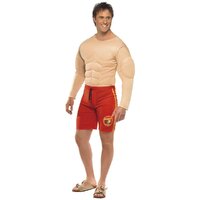 Baywatch Lifeguard Muscle Chest Adult Costume