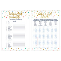 Baby Shower 2 in 1 Word Games - 24 Pk