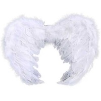White Feathered Angel Wings - 60 x 45cm