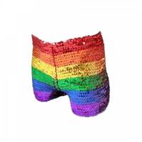 Rainbow Sequin Hot Pants